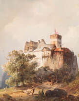 Burg In Stürmischer Landschaft