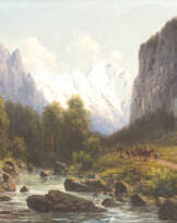 Jagdgesellschaft Im Gebirge