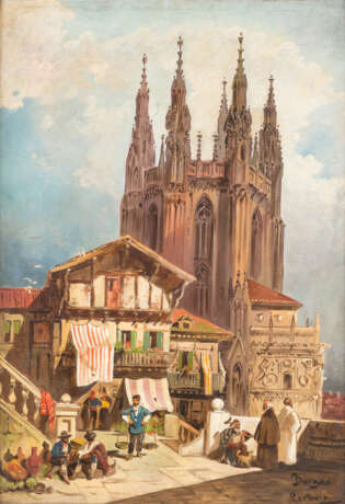 Friedrich Perlberg. Vor Der Kathedrale Von Burgos - Foto 1