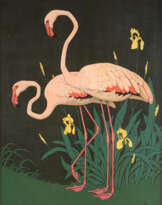 Flamingopaar Mit Iris