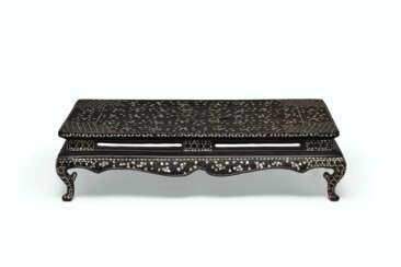 A MOTHER-OF-PEARL INLAID LOW TABLE