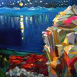 Design Gemälde „Baikalsterne“, Leinwand, Ölfarbe, Realismus, Landschaftsmalerei, 2017 - Foto 1