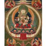 A SET OF FIVE PAINTINGS OF THE FIVE TANTRIC BUDDHAS - фото 1