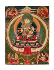 A SET OF FIVE PAINTINGS OF THE FIVE TANTRIC BUDDHAS