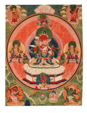 A SET OF FIVE PAINTINGS OF THE FIVE TANTRIC BUDDHAS - photo 3