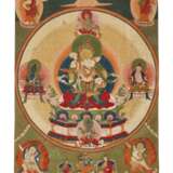 A SET OF FIVE PAINTINGS OF THE FIVE TANTRIC BUDDHAS - Foto 5