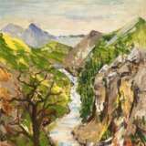 Design Painting “Mountain Creek”, Canvas, Acrylic paint, Abstractionism, Landscape painting, 2020 - photo 1