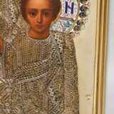 Gottesmutter von Kasan mit vergoldeter Silberbasma und Filigranoklad - фото 9