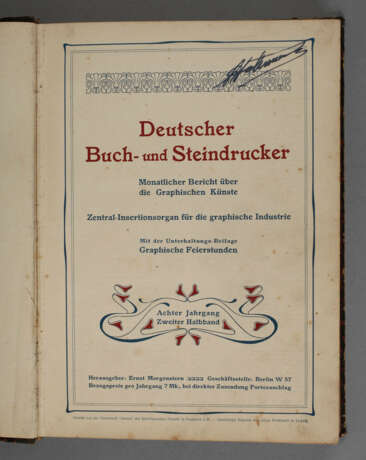 German book - and stone-printers, 1902 - photo 1