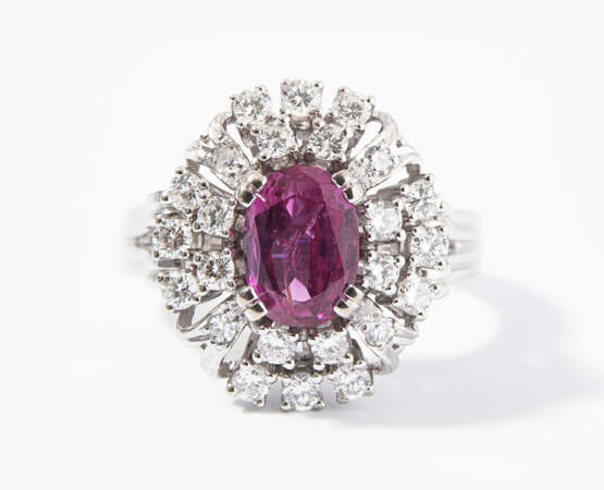Pinksaphir-Diamant-Ring - фото 1