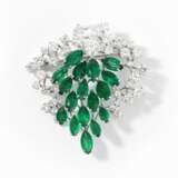 Smaragd-Diamant-Brosche - фото 1