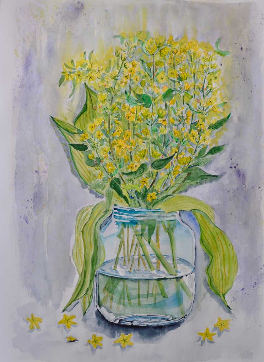 Maryna Pashchenko Bouquet De Fleurs Dans Un Pot En Verre