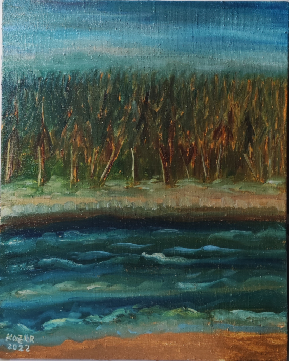 Painting Landscape painting Impressionist Canvas Oil paint — buy online