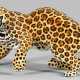 Jugendstil-Tierfigur "Schlagender Leopard" - Foto 1