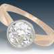 Ring: antiker Diamant/Solitär-Ring mit sehr schönem Altschliff-Diamant von ca. 1,25ct - Foto 1