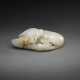 A SUPERB WHITE AND RUSSET JADE `OX AND QILIN` GROUP - Foto 1