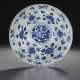 A VERY RARE BLUE AND WHITE MING-STYLE HEXAFOIL BOWL - фото 1