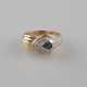 Saphirring mit Diamanten - Gelbgold 585/000 (14K), gestempelt „ - photo 1