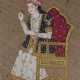 Indische Miniaturmalerei - Ganzfigur einer Mogul-Fürstin im Pru - Foto 1