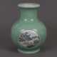 Seladon-Vase - Porzellan mit polychromer Emailbemalung, China, - photo 1