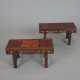 Zwei Paare Holzsockel für Miniaturgegenstände - China, Wurzelho - Foto 1