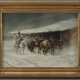 Kaiser, E. A. (19./20. Jh.) - Winterliche Szene mit Pferdestati - Foto 1