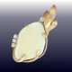 Brosche: hochwertige und dekorative Goldschmiedebrosche mit besonders großem Opal und feinen Brillanten, neuwertig - Foto 1
