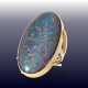 Ring: sehr schöner, auffälliger vintage Opalring mit außergewöhnlich großem Opal, Goldschmiedearbeit - Foto 1