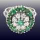 Ring: außergewöhnlicher, dekorativer vintage Smaragd/Brillant-Goldschmiedering - photo 1