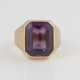 AMETHYST-RING Gelbgold. Ringmaß ca. 62, Ges.-Gew. ca. 15,0 - Foto 1