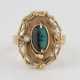 OPAL-RING Gelbgold. Ringmaß ca. 61, Ges.-Gew. ca. 7,2 g. G - Foto 1