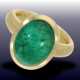 Ring: massiver Goldschmiedering mit großem Smaragd, solide Handarbeit, Smaragd ca. 5ct - Foto 1