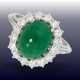 Ring: klassischer, ehemals teurer vintage Smaragd/Brillantring, Smaragd ca. 3,5ct, feine Brillanten von ca.1ct - Foto 1