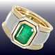 Ring: äußerst massiver und sehr schwerer vintage Smaragd-Goldschmiedering, geschätzter Anfertigungspreis ca. 15.000,- DM - photo 1