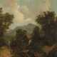 WOHL A. LONG tätig um 1860 Gebirgige Landschaft mit Bauern - photo 1