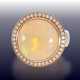 Ring: moderner und hochwertiger Goldschmiedering mit außergewöhnlich schönem Opal sowie feinem Brillantbesatz, neuwertig, NP ca. 5500€ - Foto 1