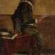 CARL RÜDELL (ATTR.) 1855 - 1939 Mann beim Lesen Öl auf Le - Foto 1