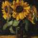 JAN CHRISTIAN POORTENAAR 1886 - 1958 Sonnenblumen Öl auf - photo 1