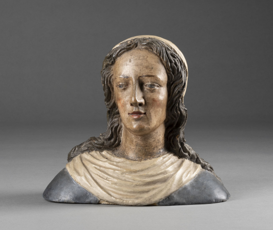 BÜSTE WOHL MARIA MAGDALENA Italien, 16. Jh. Holz, plastis