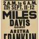 Boxing style silkscreen concert poster for a performance by the Miles Davis Quintet and Aretha Franklin at Adams-West theatre, Los Angeles, 11-12 September 1964 - photo 1