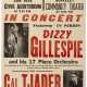 Oversized boxing-style concert poster for two appearances by Dizzy Gillespie and West Coast jazz star Cal Tjader - photo 1