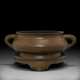 A LARGE BRONZE CENSER AND STAND - фото 1