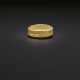A SMALL CIRCULAR GOLD `TORTOISE` BOX AND COVER - photo 1