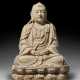 A VERY RARE LARGE DOCUMENTARY STONE FIGURE OF GUANYIN - photo 1