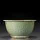A LARGE AND VERY RARE CARVED AND MOLDED LONGQUAN CELADON JARDINI&#200;RE - photo 1