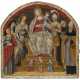 Unbekannt im Stil des 15./16. Jhs. Thronende Maria mit dem Kind, umgeben von Heiligen - photo 1