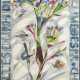 Reck, Albert Christoph (1922-2019) "Alles durch die Blume gesprochen" 1970, Aquarell/Buntstift, u.m. sign./dat., auf Papier montiert, schwebend gerahmt, 77x57,5cm (m.R. 106x74cm) - Foto 1