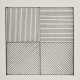 Lewitt, Sol (1928-2007) "Lines in four directions" 1976, Hochdruckverfahren, 110/1000, verso num., aus Rubber Stamp Portfolio, 20,4x20,4cm, Hrsg. Museum of Modern Art, New York, mit dazugehörigem Umschlag - Foto 1