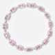 Elegantes Pink-Saphir-Armband mit Brillant-Besatz. - фото 1