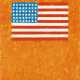 Jasper Johns (Augusta 1938). Flag on orange field. - фото 1